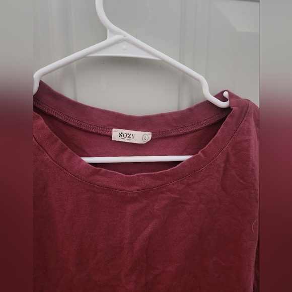 Sozy Mauve Pink Cotton Crop Top - L - Picture 3 of 4